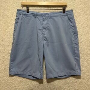 JONNIE O Prep Performance Mens 34 Blue Polyester Spandex Golf Shorts